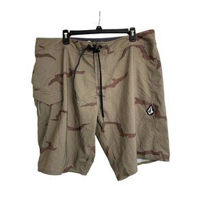 Volcom Mod-Tech Camo Swim Boardshorts Size 40 Y2K Street Wear‎